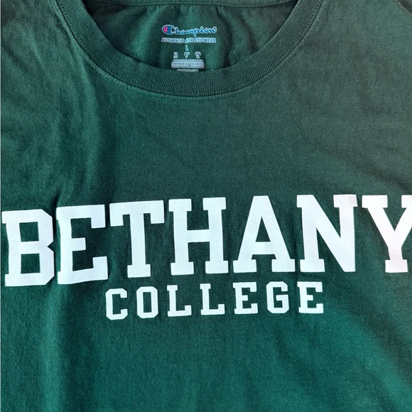 Champion Other - Adult L Champion Bethany College Green long sleeve T‑Shirt with White Lettering